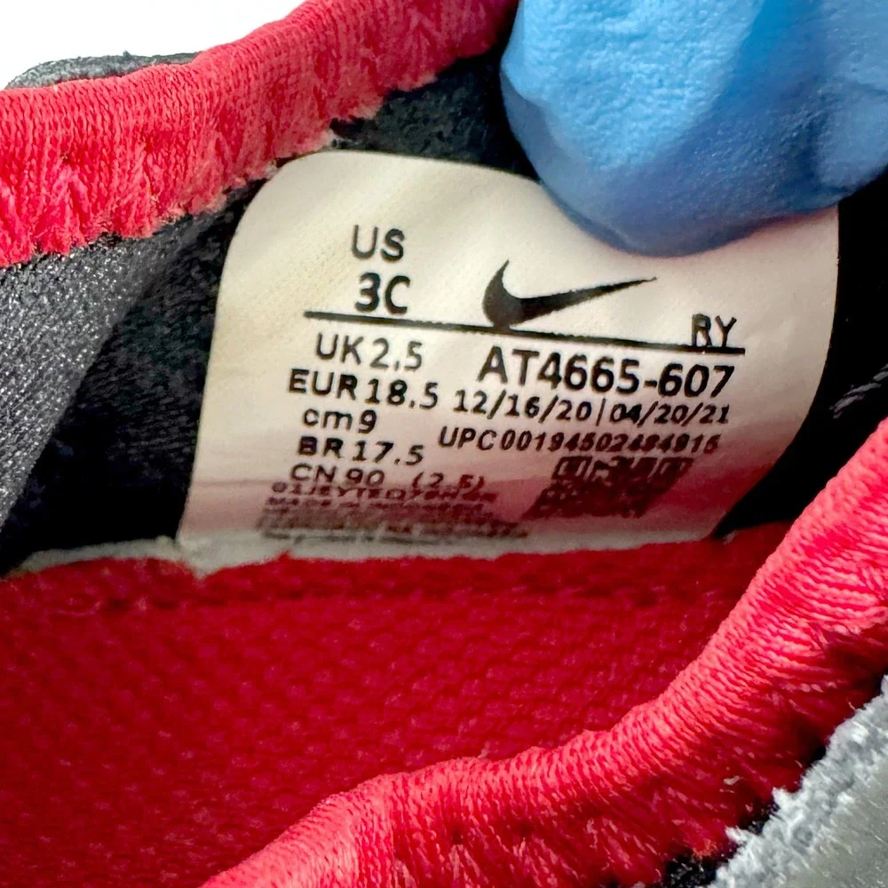 Nike Flex Runner Toddler 3C Black Red Slip‎ On Sneakers Kids Baby Athletic Shoes